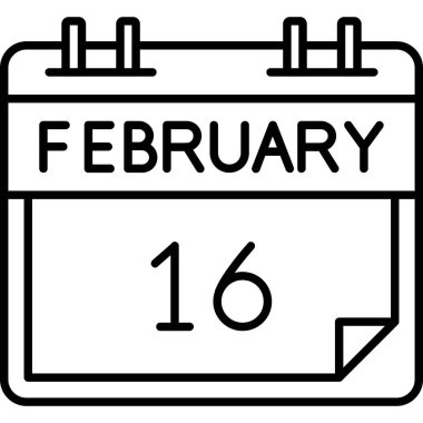 Takvim simgesi tasarımı, vektör illüstrasyonu