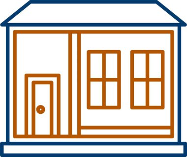 Ev Tasarımı Simgesi, Web Kullanımı için Basit Vektör İllüstrasyonu