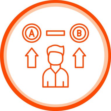 Web Kullanımı için Karar Alma Simgesi, Basit Vektör İllüstrasyonu