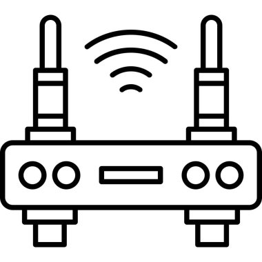 Anten simgesi, vektör illüstrasyonu