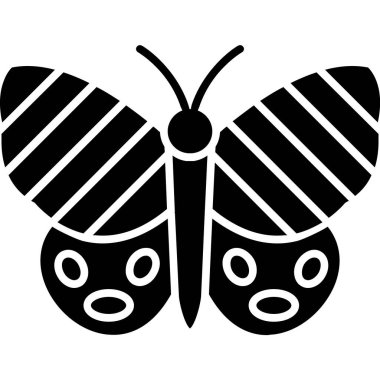 Kelebek. Web simgesi basit illüstrasyon