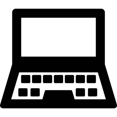 Bilgisayar monitör simgesini, basit vektör çizim