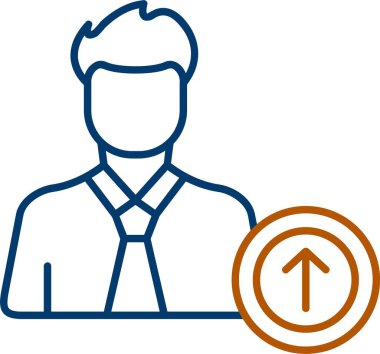 Web Kullanımı için Kullanıcı Gönderme Simgesi, Basit Vektör İllüstrasyonu