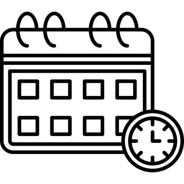 Takvim simgesi, vektör çizimi