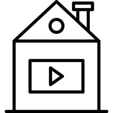 Ev simgesi vektör illüstrasyonu