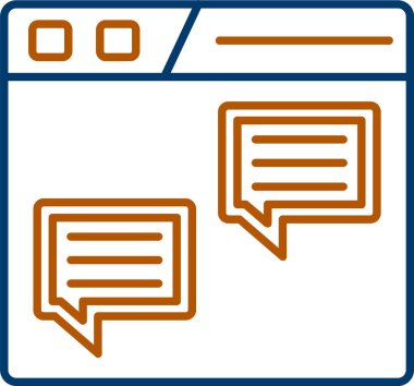 Web kullanımı için Çevrimiçi Servis Simgesi, Basit Vektör İllüstrasyonu