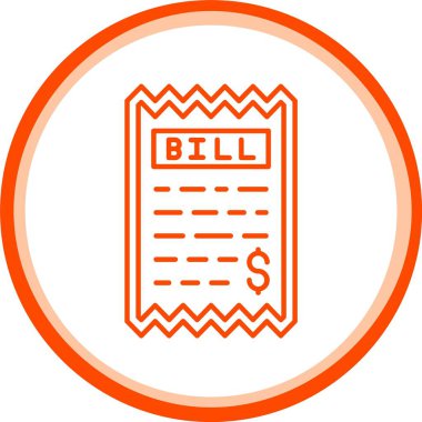 Bill Simgesi, Web Kullanımı için Basit Vektör İllüstrasyonu