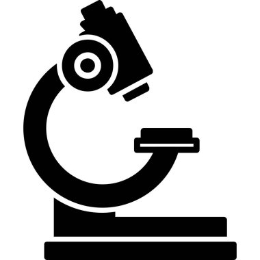 Mikroskop simgesinin vektör çizimi