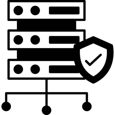 veritabanı. Web simgesi basit illüstrasyon