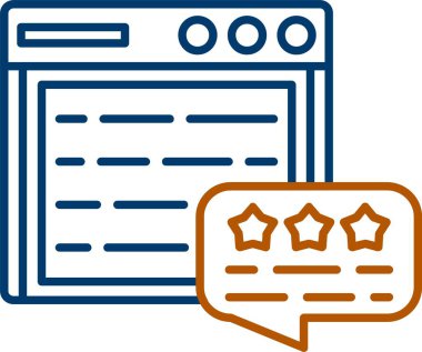 Web Kullanımı için Simge Gözden Geçir, Basit Vektör İllüstrasyonu