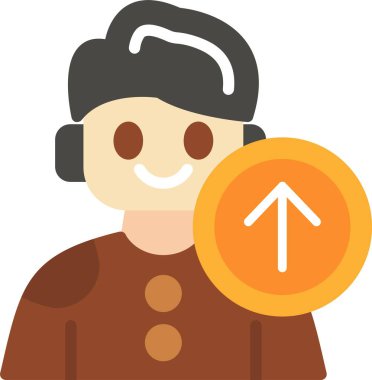 Düz biçimli Avatar insan simgesi