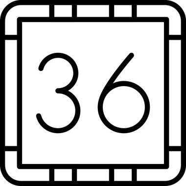 Ana hat biçiminde 3 numaralı satır simgesi