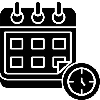 Takvim simgesi vektör illüstrasyonu