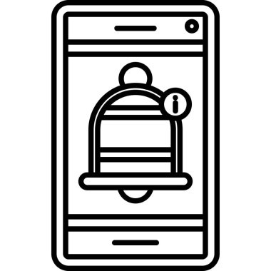 Hareket eden telefon simgesi, anahat stili