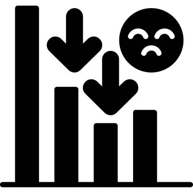 iş grafiği simgesi. Basit resimleme