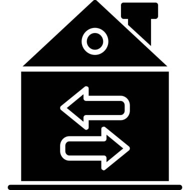 Otelde. Web simgesi basit illüstrasyon