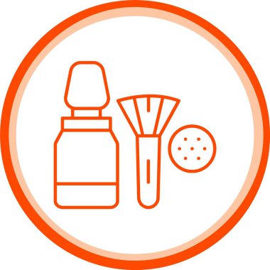 Web Kullanımı için Makyaj Simgesi, Basit Vektör İllüstrasyonu