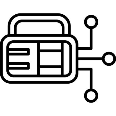 çanta paket simgesi, özet biçimi