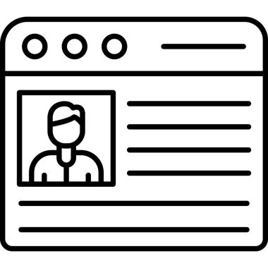 ID kart simgesi vektör illüstrasyonu