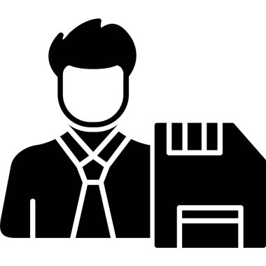 İşadamı Simgesi Moda Biçiminde İzole Arkaplan