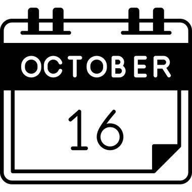 Ekim 17 - 11 - takvim - düz tasarım