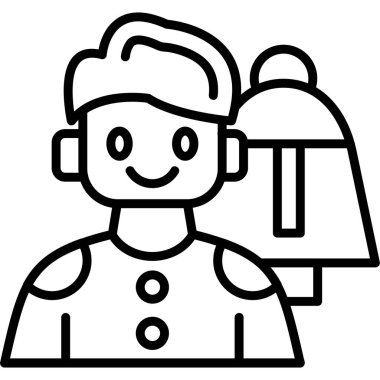 Avatar man simgesi, vektör illüstrasyonu