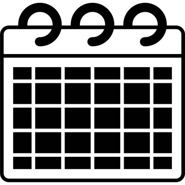 Takvim simgesi, vektör çizimi