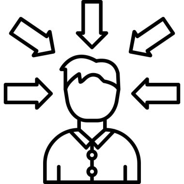 Müdür bey. Web simgesi basit illüstrasyon