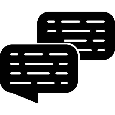 Sohbet simgesi seti. vektör illüstrasyonu.