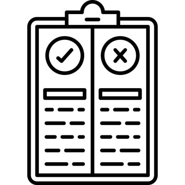 kontrol listesi simgesi, özet biçimi