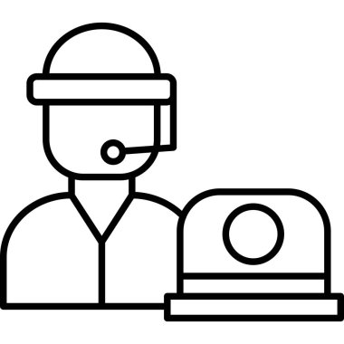 işçi miğferi simgesi vektör illüstrasyonu