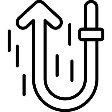 El ele tutuşan ok simgesi, vektör illüstrasyonu