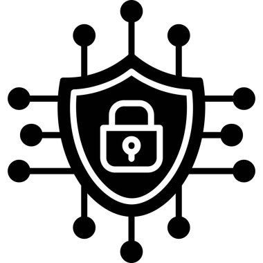 Güvenli kilit. Basit illüstrasyon