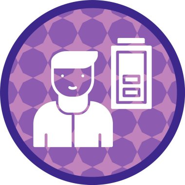 Web kullanımı için Yorgunluk Simgesi, Basit Vektör İllüstrasyonu