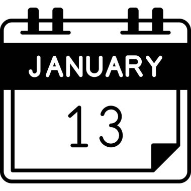 takvim glyph vektör simgesi tasarımı