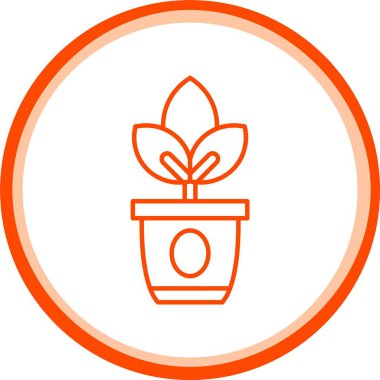 Web Kullanımı için Bitki Simgesi, Basit Vektör İllüstrasyonu