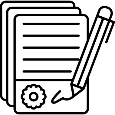 belge simgesi vektör illüstrasyonu