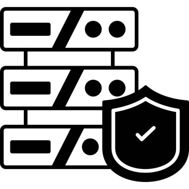 Güvenlik sistemi simgesi. Web için basit parola sistem vektör simgesi çizimi