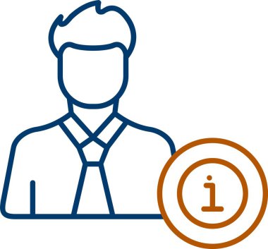 Evrak çantası simgesi olan bir iş adamı, vektör illüstrasyonu