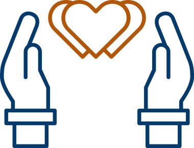 Charity Simgesi, Web Kullanımı için Basit Vektör İllüstrasyonu