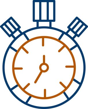 Stopwatch Simgesi, Web Kullanımı için Basit Vektör İllüstrasyonu