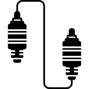 Ampul simgesi. Ampul vektör simgesi web için basit örnek