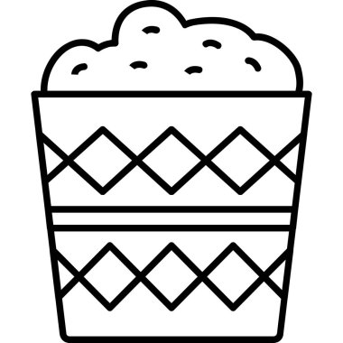 Patlamış mısır. Web simgesi basit illüstrasyon