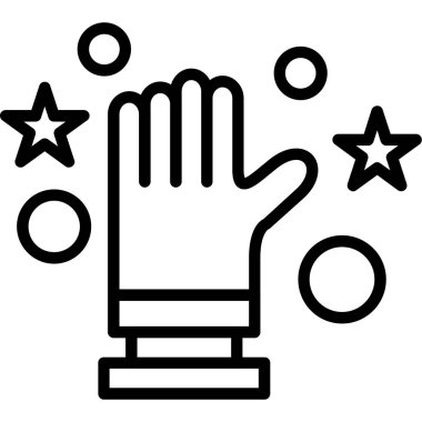 parmak hareketi el simgesi ana hat biçiminde