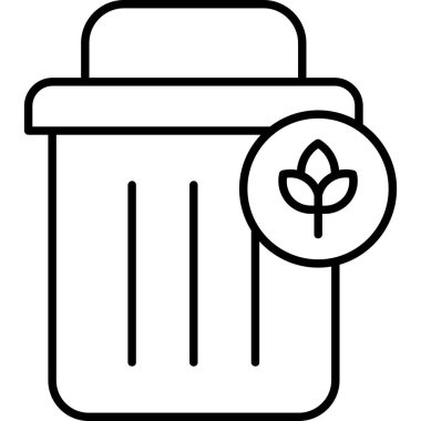 Çöp. Web simgesi basit illüstrasyon