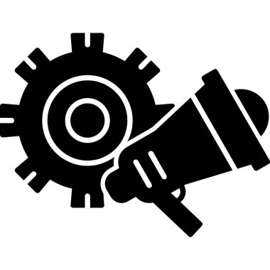 Hoparlör vektör illüstrasyonlu megafon