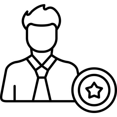 İş adamı simgesi vektör illüstrasyonu