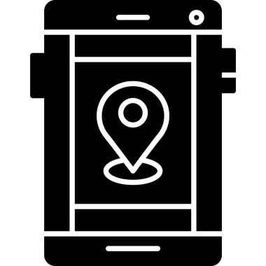 harita gezinme simgesi vektör illüstrasyonu