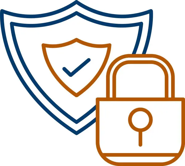 Web Kullanımı için Koruma Simgesi, Basit Vektör İllüstrasyonu