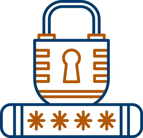 Web Kullanımı için Parola Simgesi, Basit Vektör İllüstrasyonu